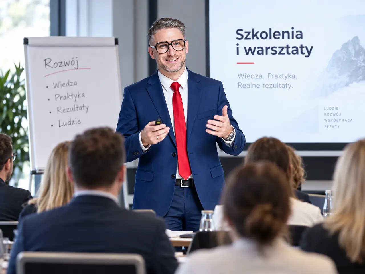 Paweł Szymków prowadzi szkolenie dla zespołu